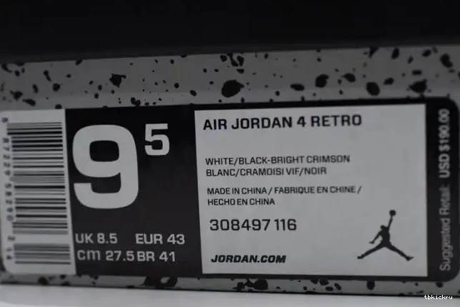 Rep TBK Air 4 Hot Jordan Lava 308497-116 Retro 0616